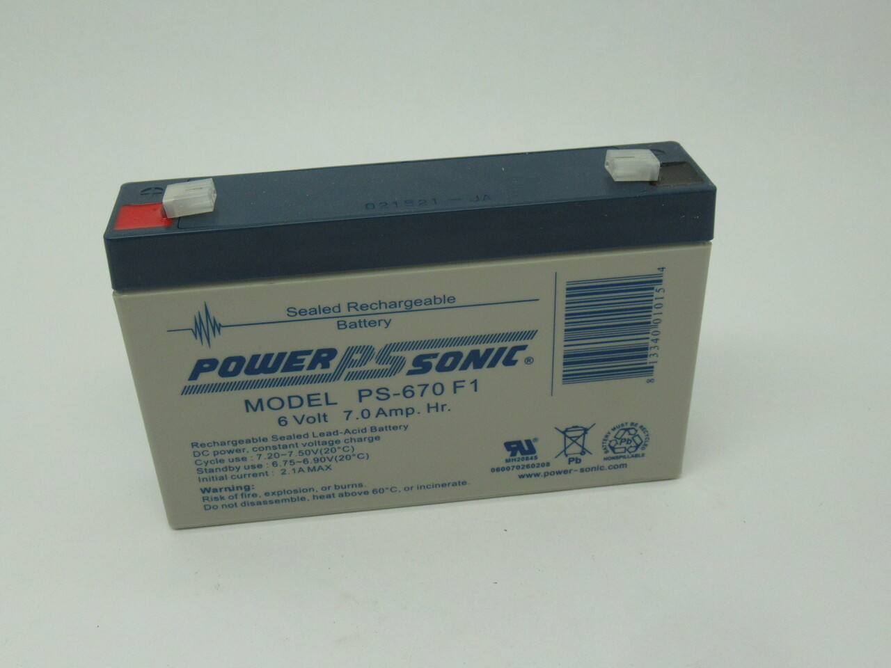 Power Sonic PS-670F1 Rechargeable Battery 6V 7.0A NEW