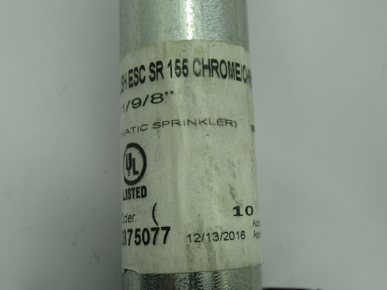 Automatic Sprinkler DS1 HSW FLUSH ESC SR 155 8" Chrome 60/94/1/9/8" 66ZN NEW