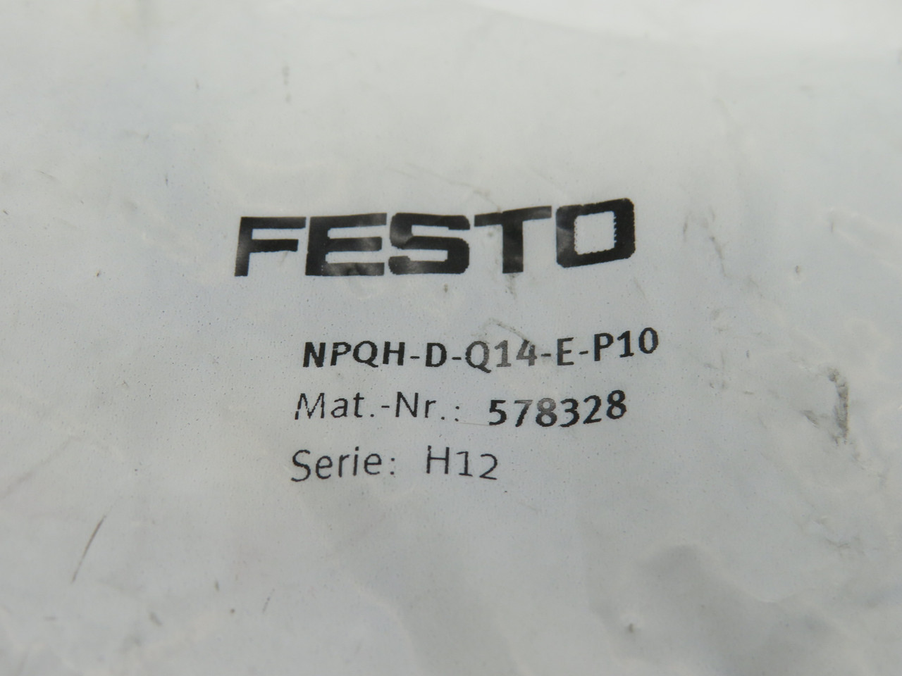 Festo 578328 NPQH-D-Q14-E-P10 Brass Push-In Connector 14mm Tubing OD 10-Pack NWB
