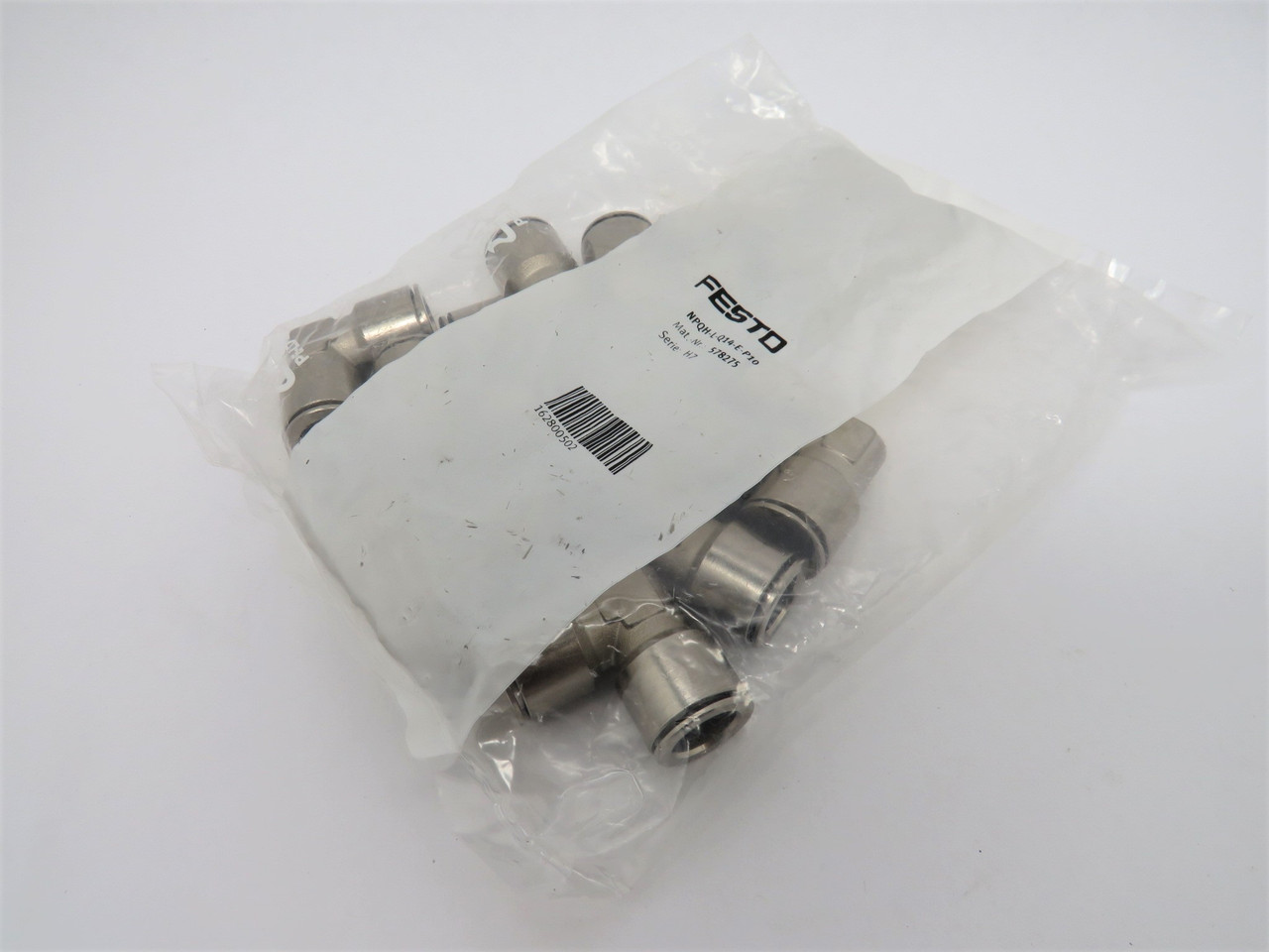 Festo 578275 NPQH-L-Q14-E-P10 Brass Push-In L-Connector 14mm Tubing OD 10-Pk NWB