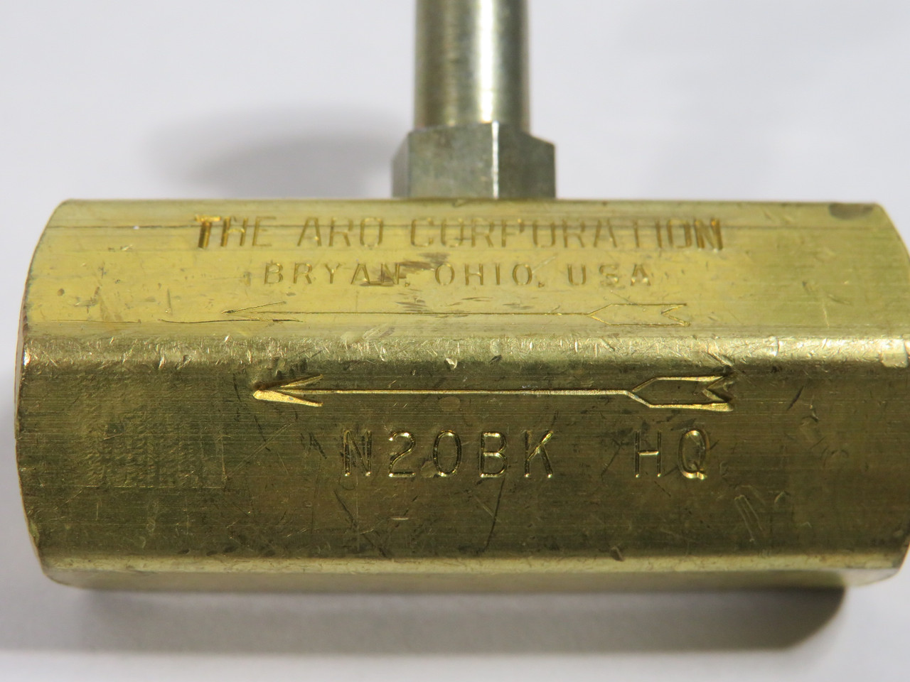 Aro N20BK-HQ Flow Control Valve 1/4" Brass USED