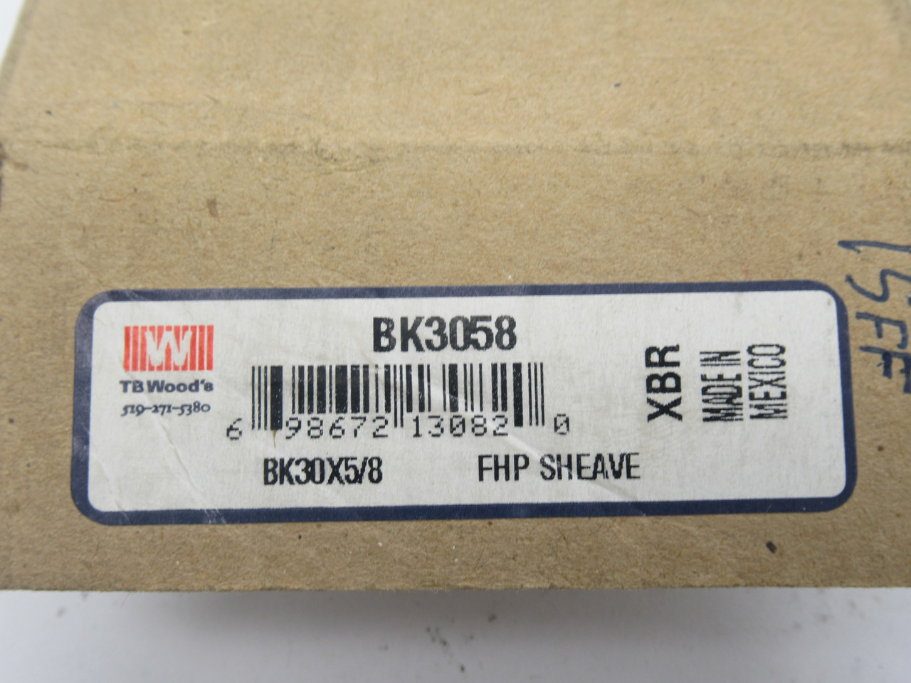 TB Wood's BK3058 FHP Sheave 5/8" Bore 1 Groove 3.15" OD *Shelf Wear* NEW