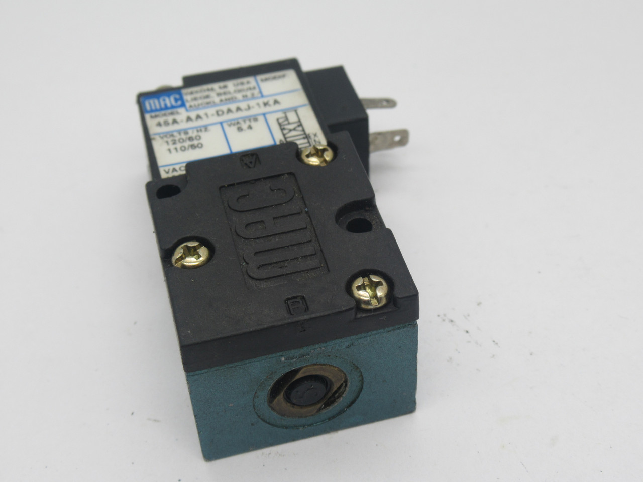 MAC 45A-AA1-DAAJ-1KA Solenoid Valve 110/120V 50/60Hz 5.4W USED