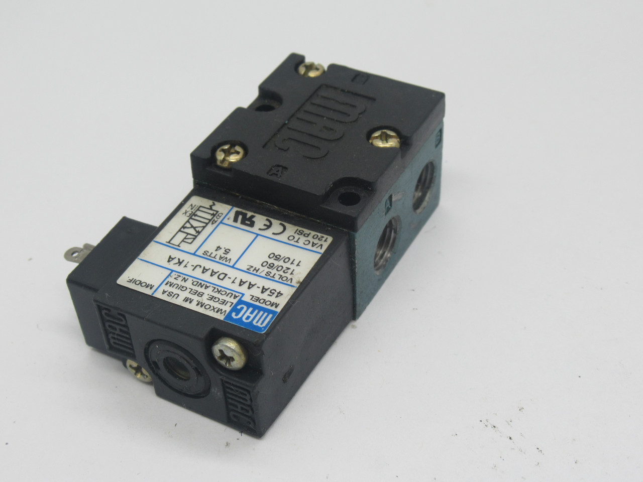 MAC 45A-AA1-DAAJ-1KA Solenoid Valve 110/120V 50/60Hz 5.4W USED