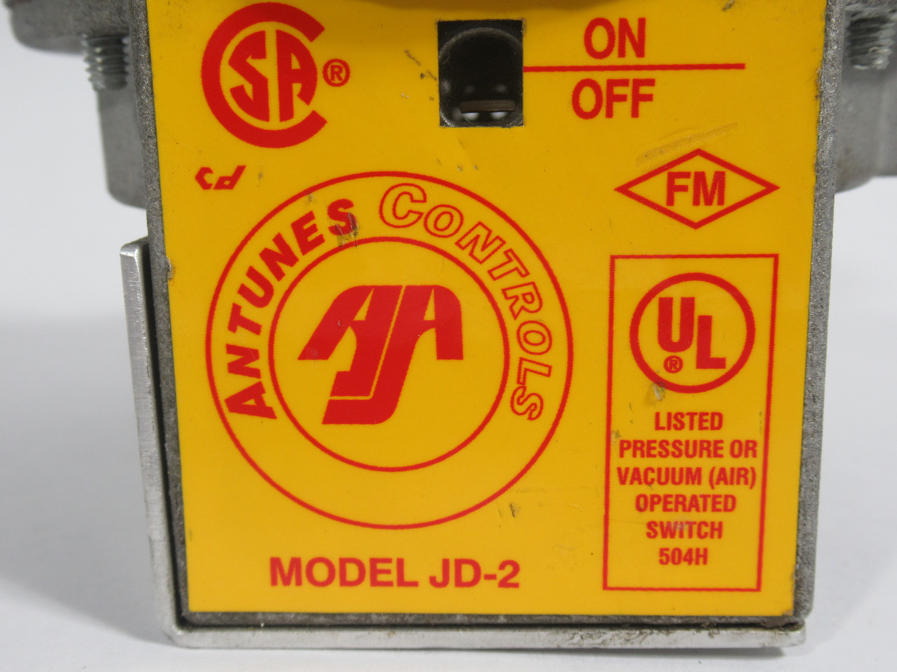 Antunes Controls JD-2 Low Pressure Air Switch 0.07-1.7 W.C 2-40mm W.C. USED