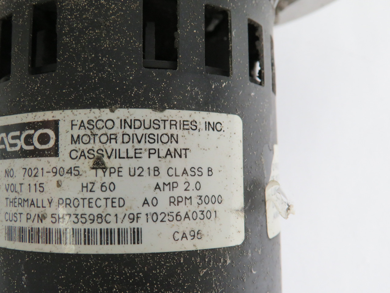 Fasco 5H73598C1 6" Draft Inducer Assembly 3000RPM 115V 60Hz 2.0A AO USED