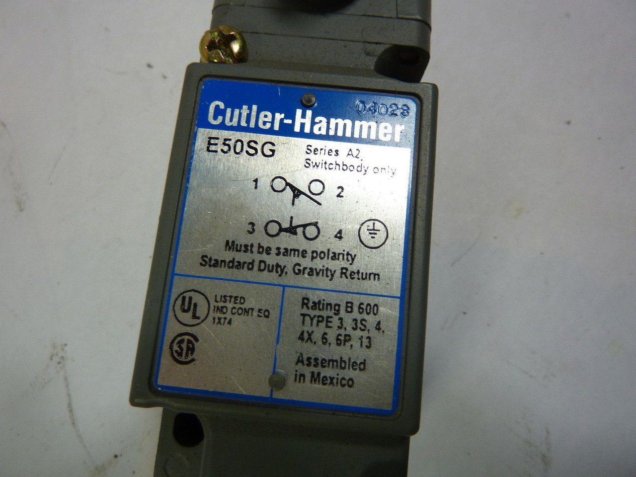 Cutler Hammer E50SG Limit Switch 600V USED