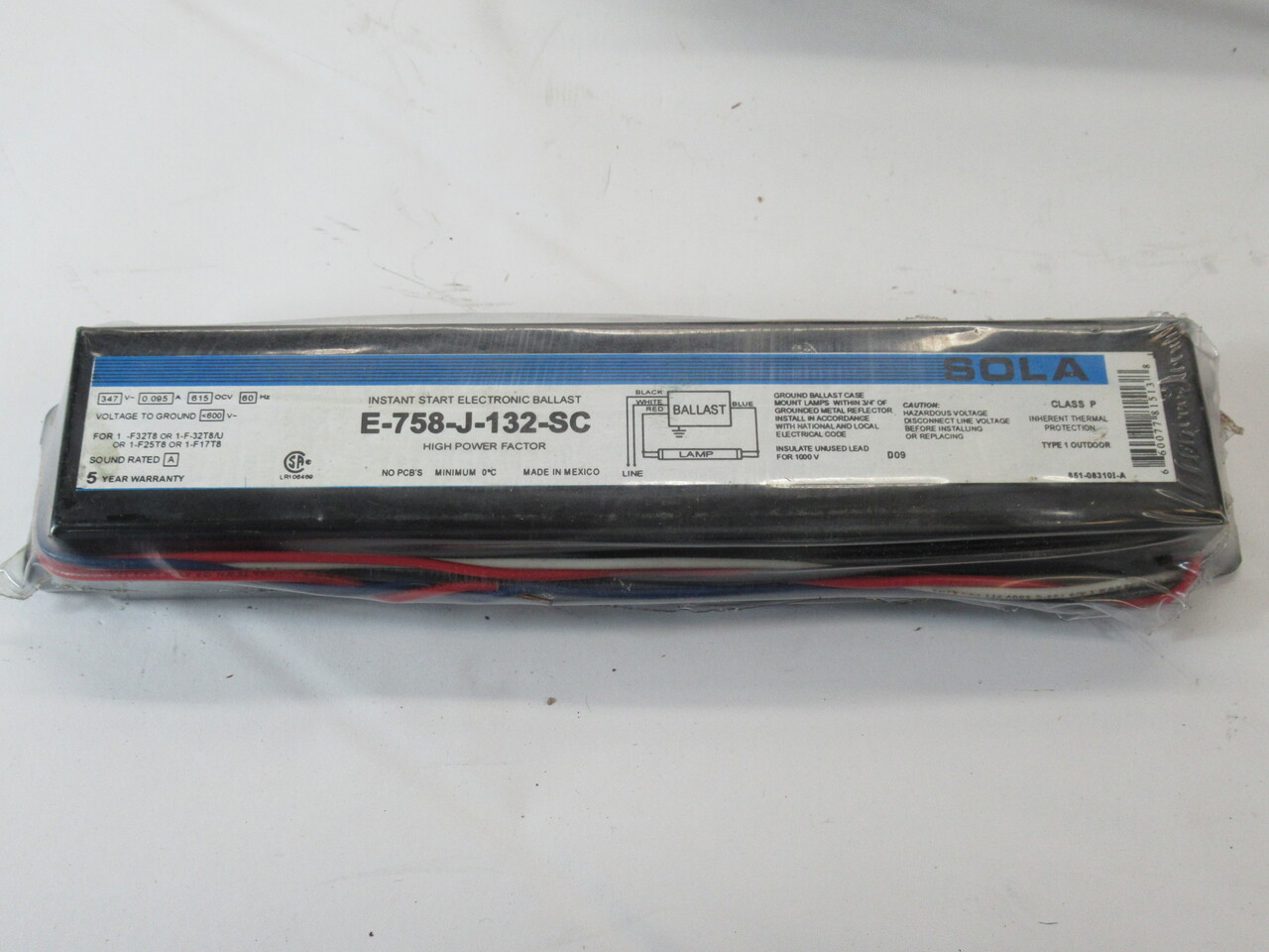 Sola E-758-J-132-SC Ballast 347V 0.095A 60Hz Lot of 13 NOP