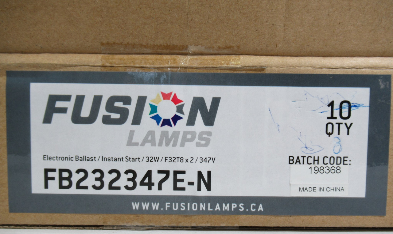 Fusion FB232347E-N Ballast 32W 347V 50/60HZ Lot of 9 OPEN BOX NEW