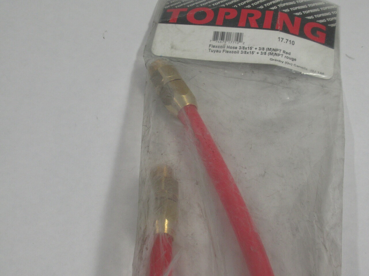 Topring 17.710 Flexcoil Hose 3/8x15'+3/8 NPT Red 12-03 NWB