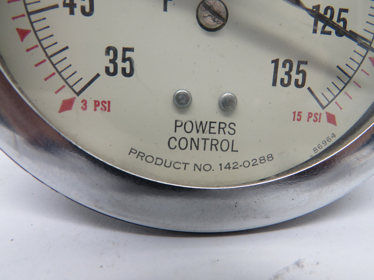 Powers 142-0288 Pneumatic Receiver Gauge 35-135deg F 3-15 psi USED