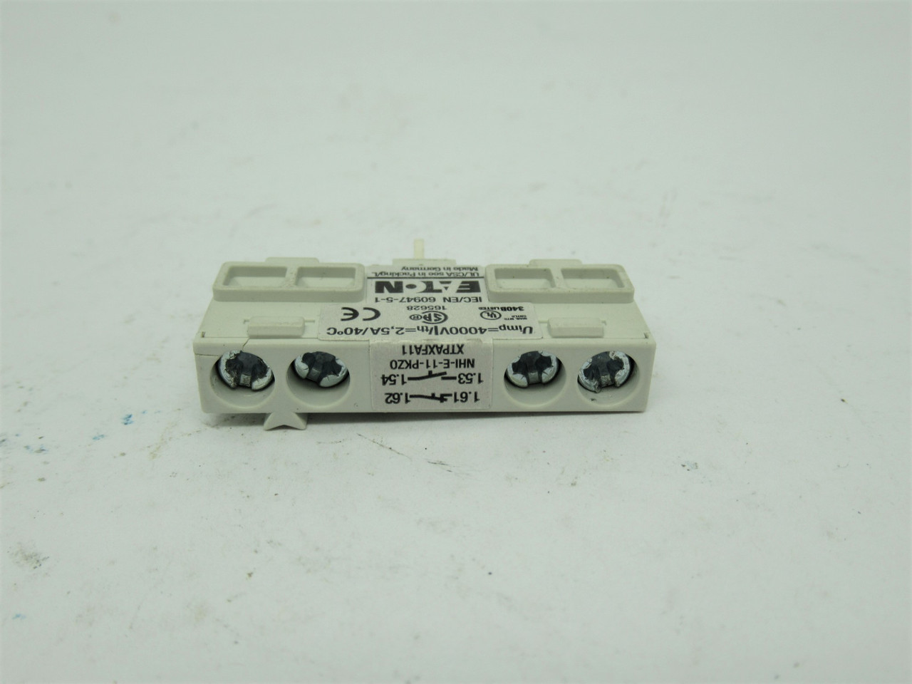 Eaton XTPAXFA11 Standard Auxiliary Contact 1NO 1NC 440VAC 250VDC 2A USED