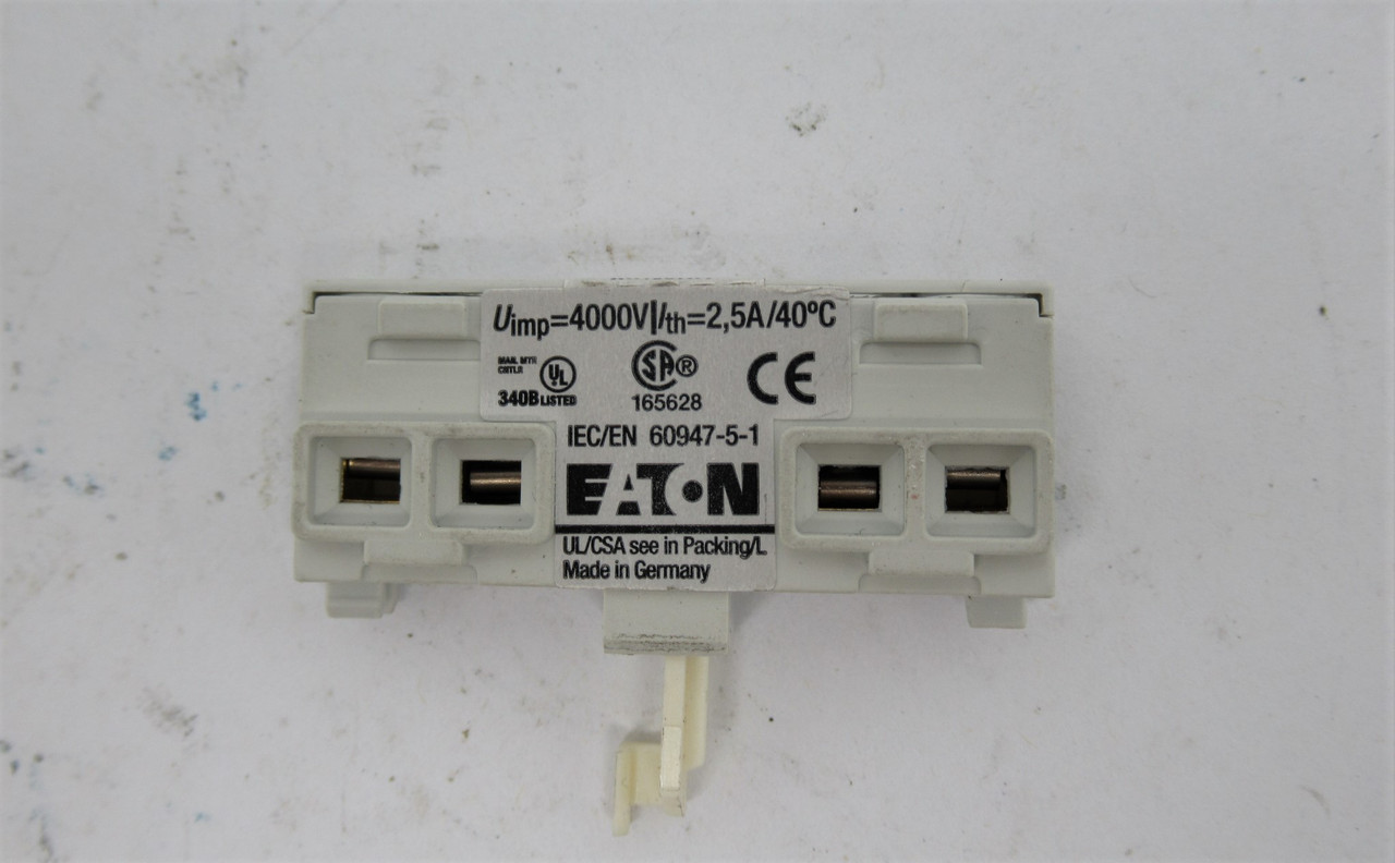 Eaton XTPAXFA11 Standard Auxiliary Contact 1NO 1NC 440VAC 250VDC 2A USED