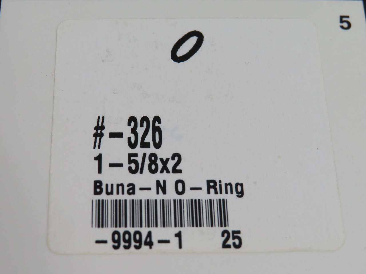 Daemar 326 Nitrile O-Ring 1-5/8" ID 2" OD 3/16" W Lot of 20 NOP