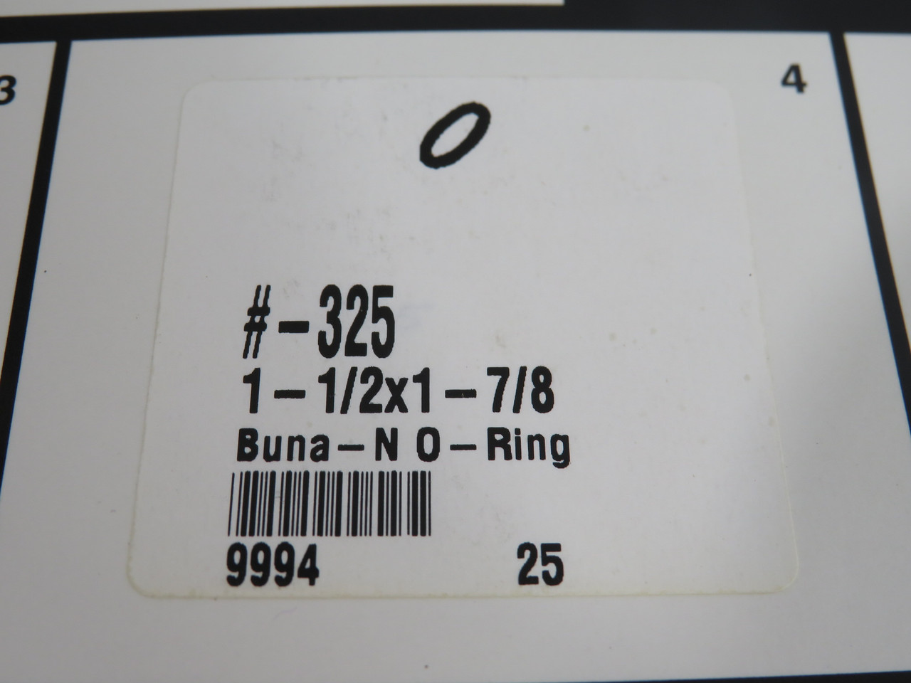 Daemar 325 Nitrile O-Ring 1-1/2" ID 1-7/8" OD 3/16" W Lot of 21 NOP