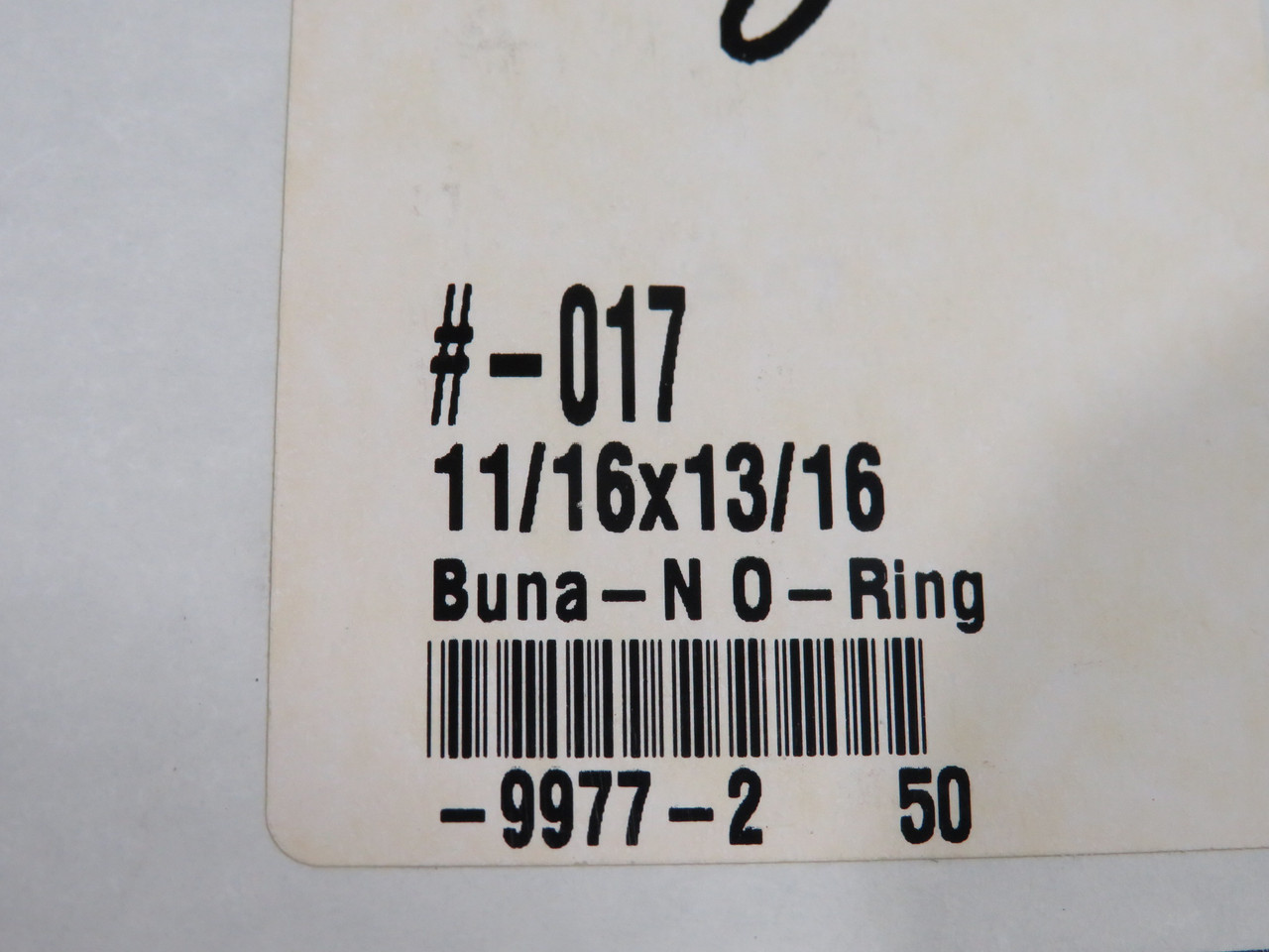 Daemar 017 Nitrile O-Ring 11/16" ID 13/16" OD 1/16" W Lot of 28 NOP