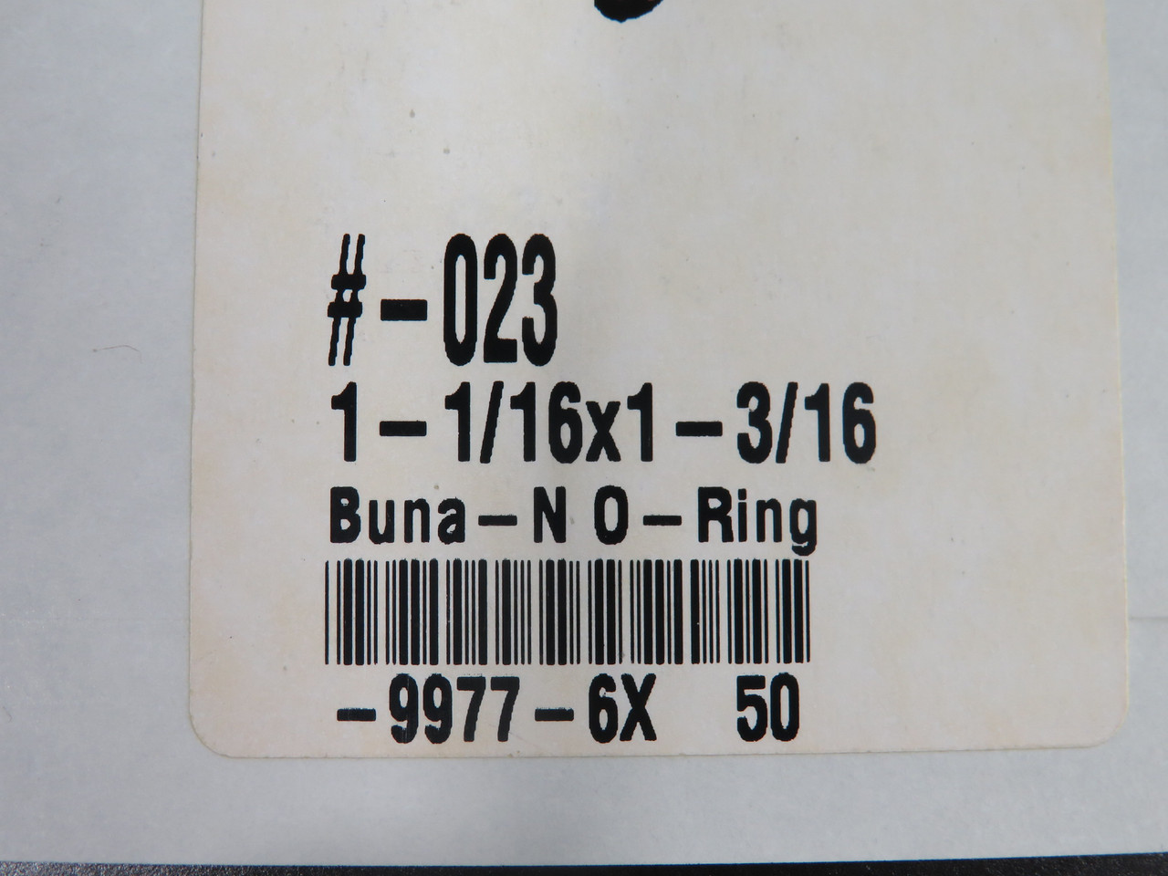 Daemar 023 Nitrile O-Ring 1-1/16" ID 1-3/16" OD 1/16" W Lot of 50 NOP