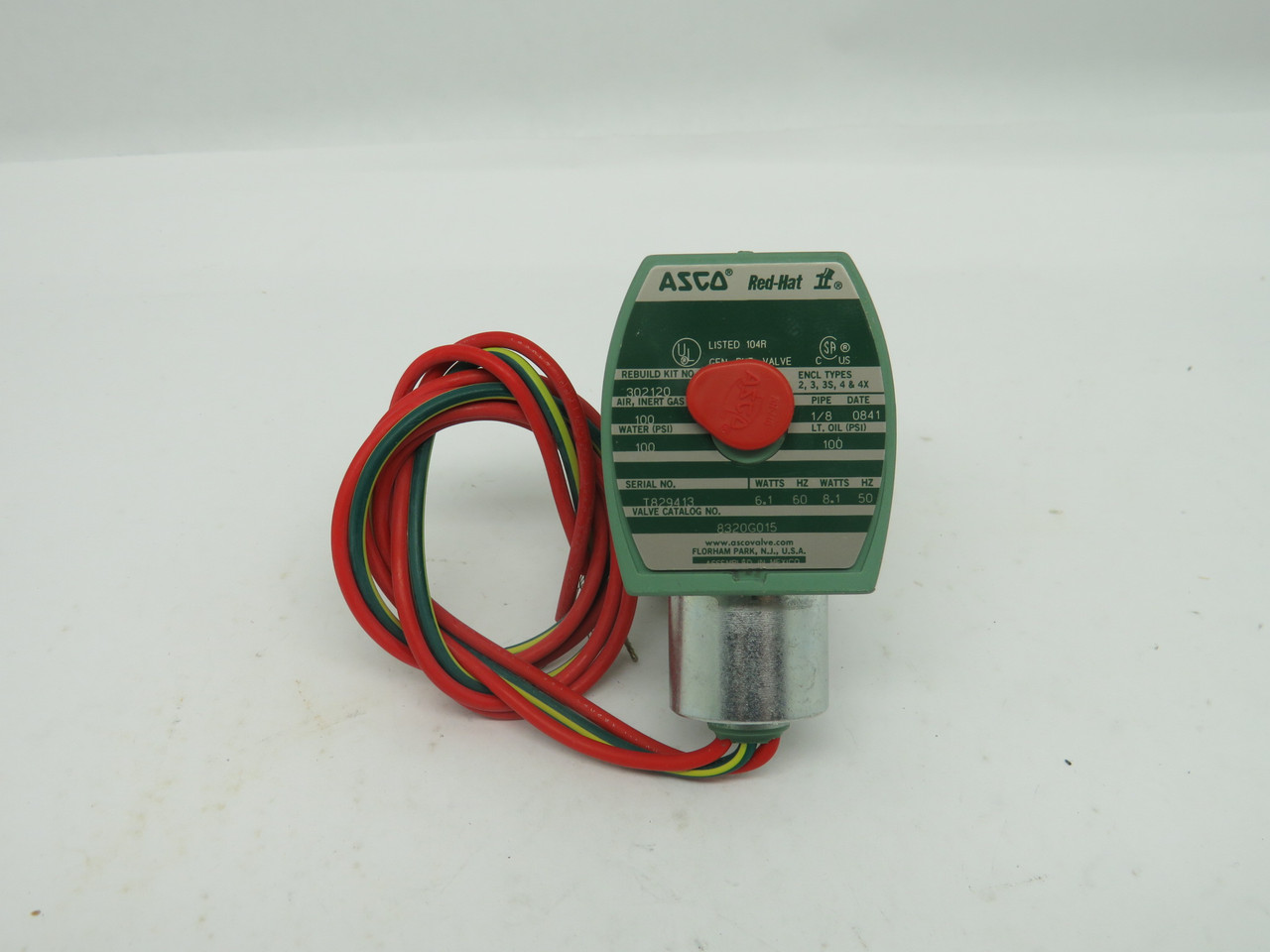 Asco 8320G015 RedHat Solenoid Valve 110/120V 50/60Hz 0 to 100psi NEW