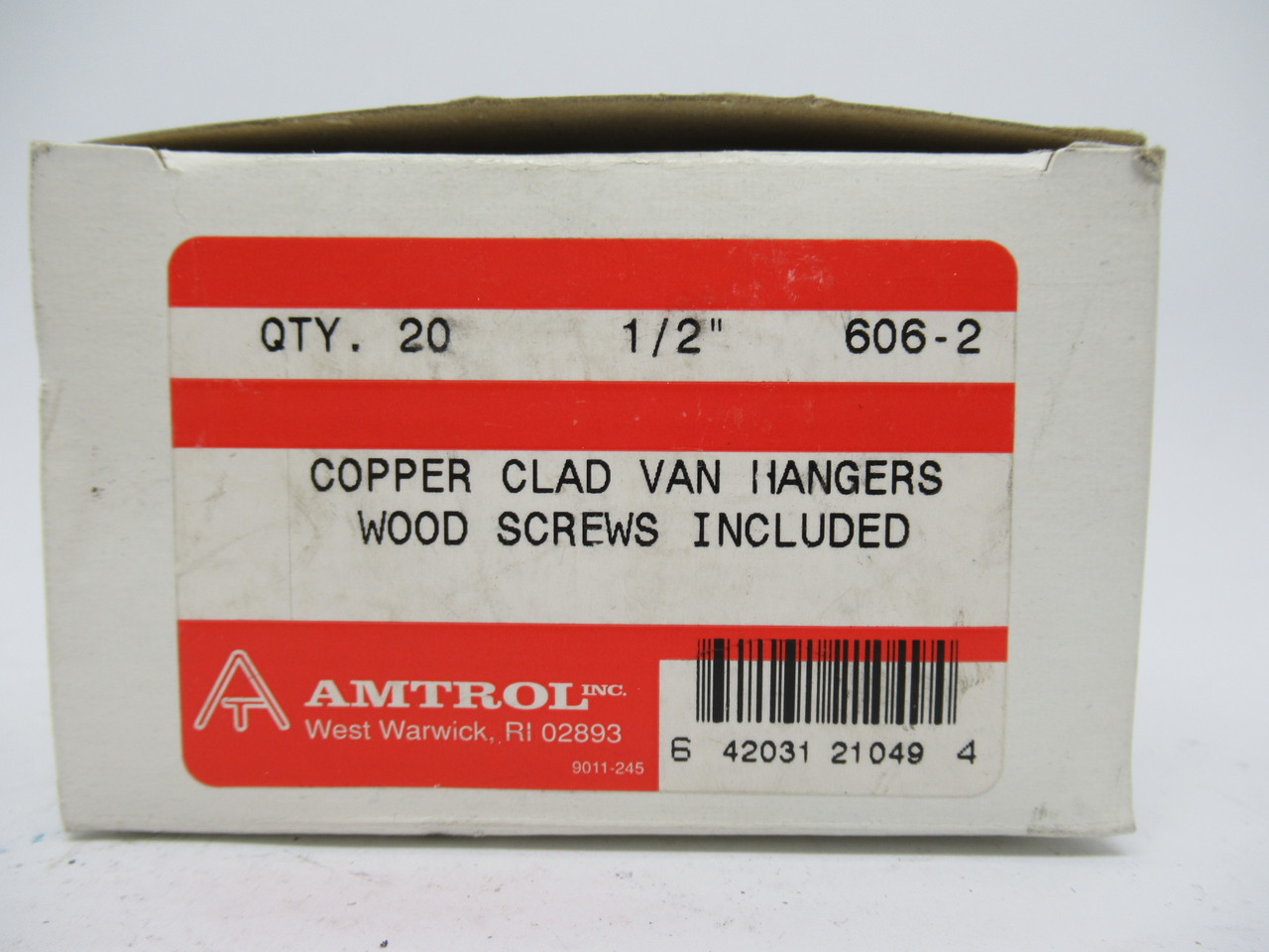 Amtrol 606-2 Copper Clad Van Hanger 1/2" Tube Size c/w Wood Screw Lot Of 18 NEW