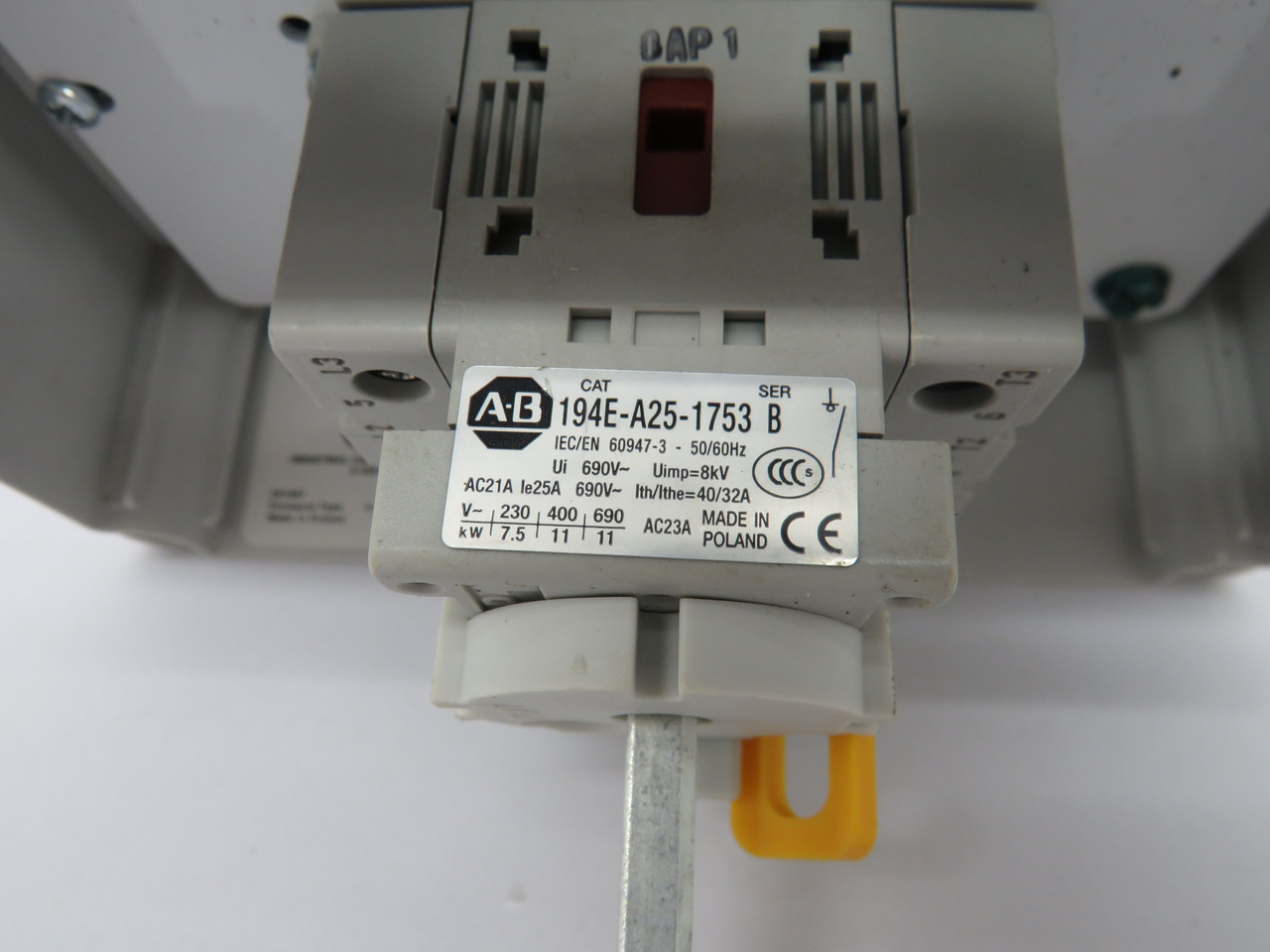 Allen-Bradley 194E-KA20E-PD10 Ser. A Enclosed Switch *Cosmetic Damage* USED