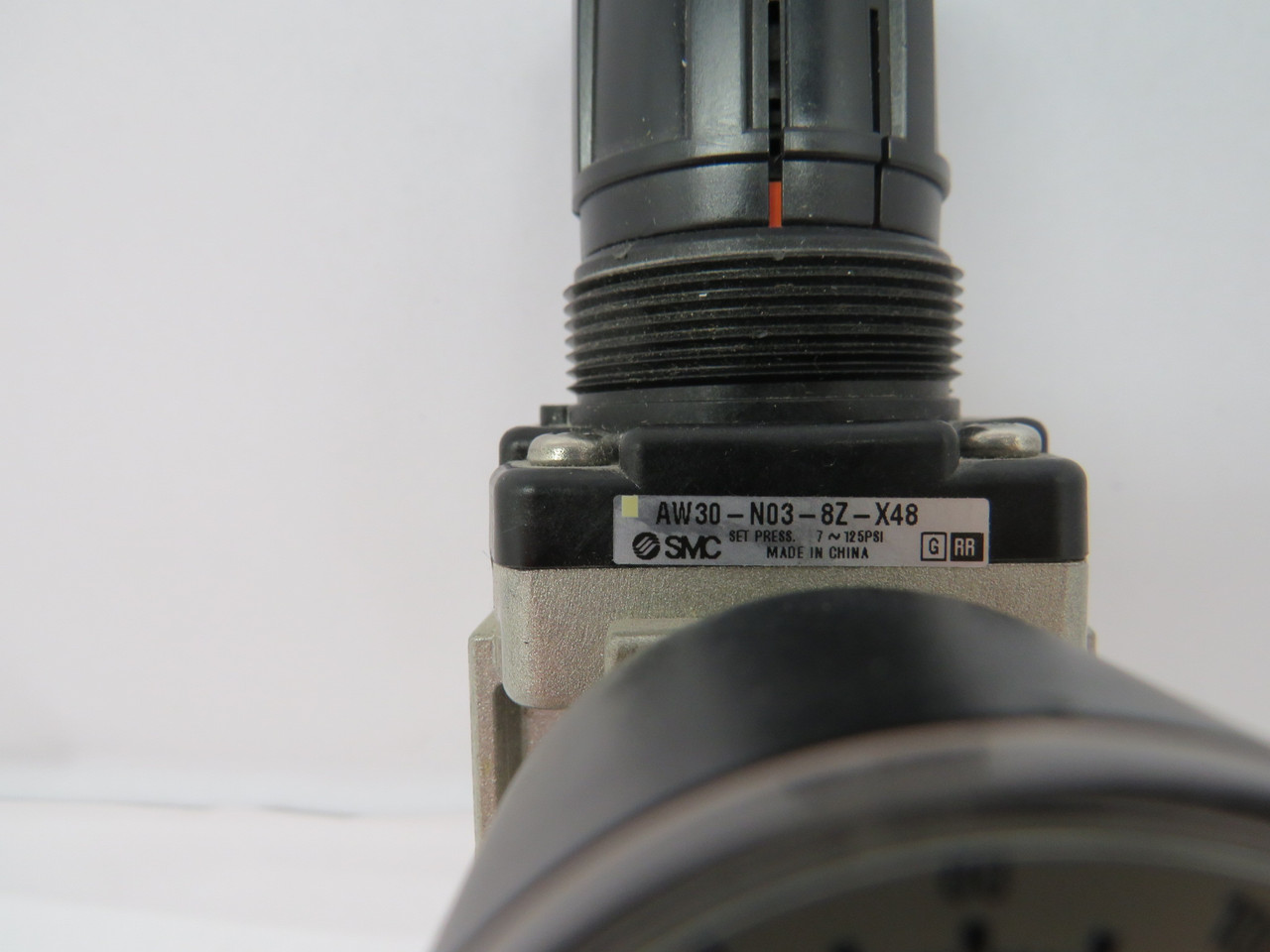 SMC AW30-N03-8Z-X48 Filter w/Gauge 7-125 psi 3/8 NPT USED