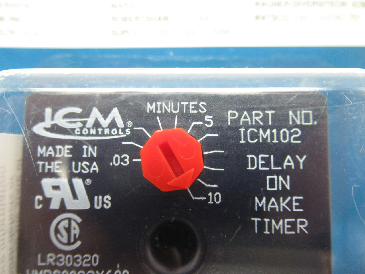 ICM Controls ICM102 Delay On Make Timer 0.03-10 Min 18-240VAC 1.5A 50/60Hz NEW