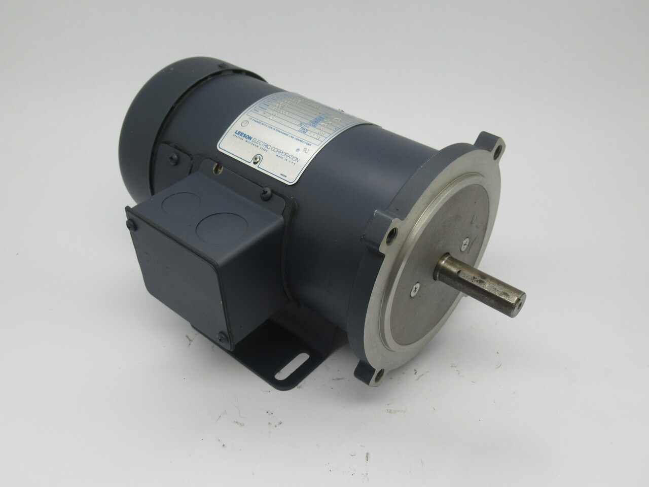 Leeson DC Permanent Magnet Motor 12lb-in 1/3HP 1750RPM 90V MSS56C TEFC 3.5A USED