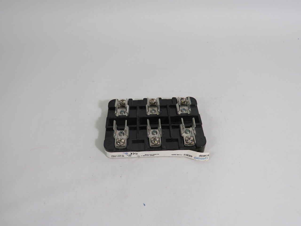 Marathon 6T30A3SP Fuse Block Holder 30A 600V 3 Pole USED