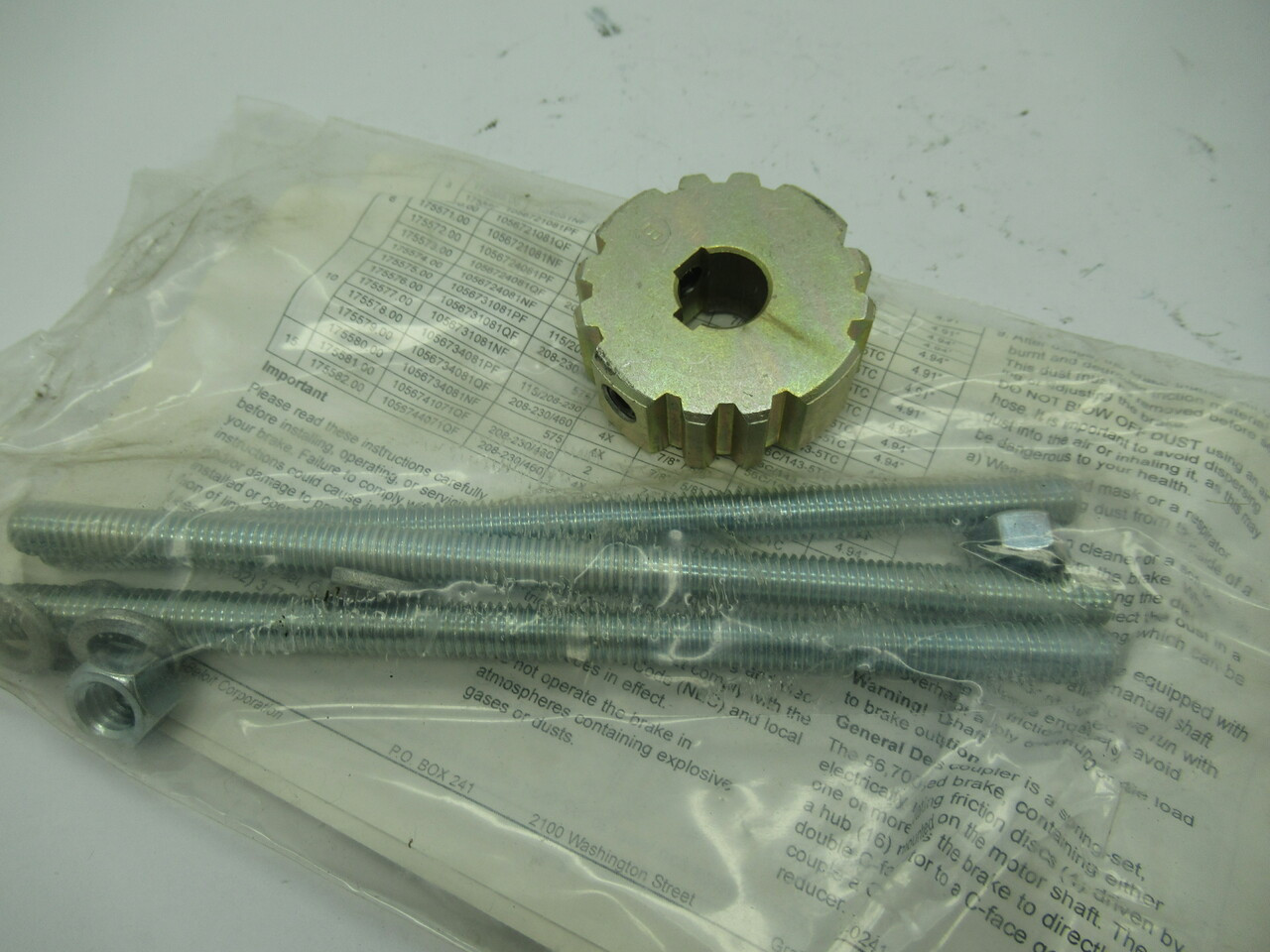 Leeson 175565.00 Coupler Brake 3lb-ft 480/575V .7/.06A 50/60Hz SHELF WEAR NOP