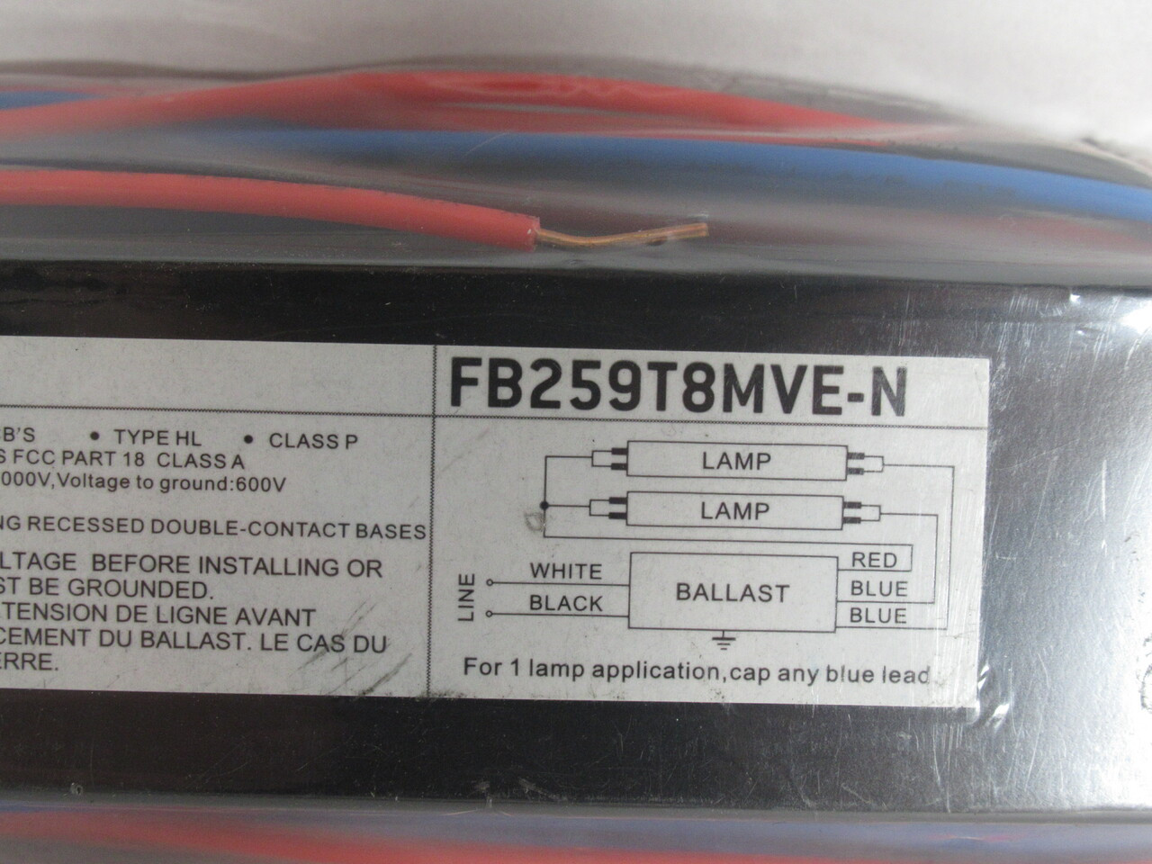 Fusion FB259T8MVE-N Electronic Ballast 120-277V 50/60Hz 59W NWB