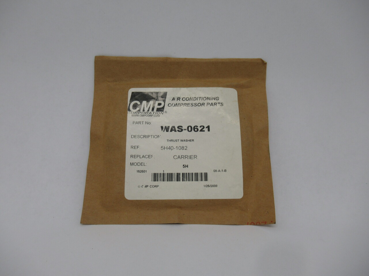 CMP Corporation WAS-0621 Thrust Washer Ref 5H40-1082 Model 5H NEW