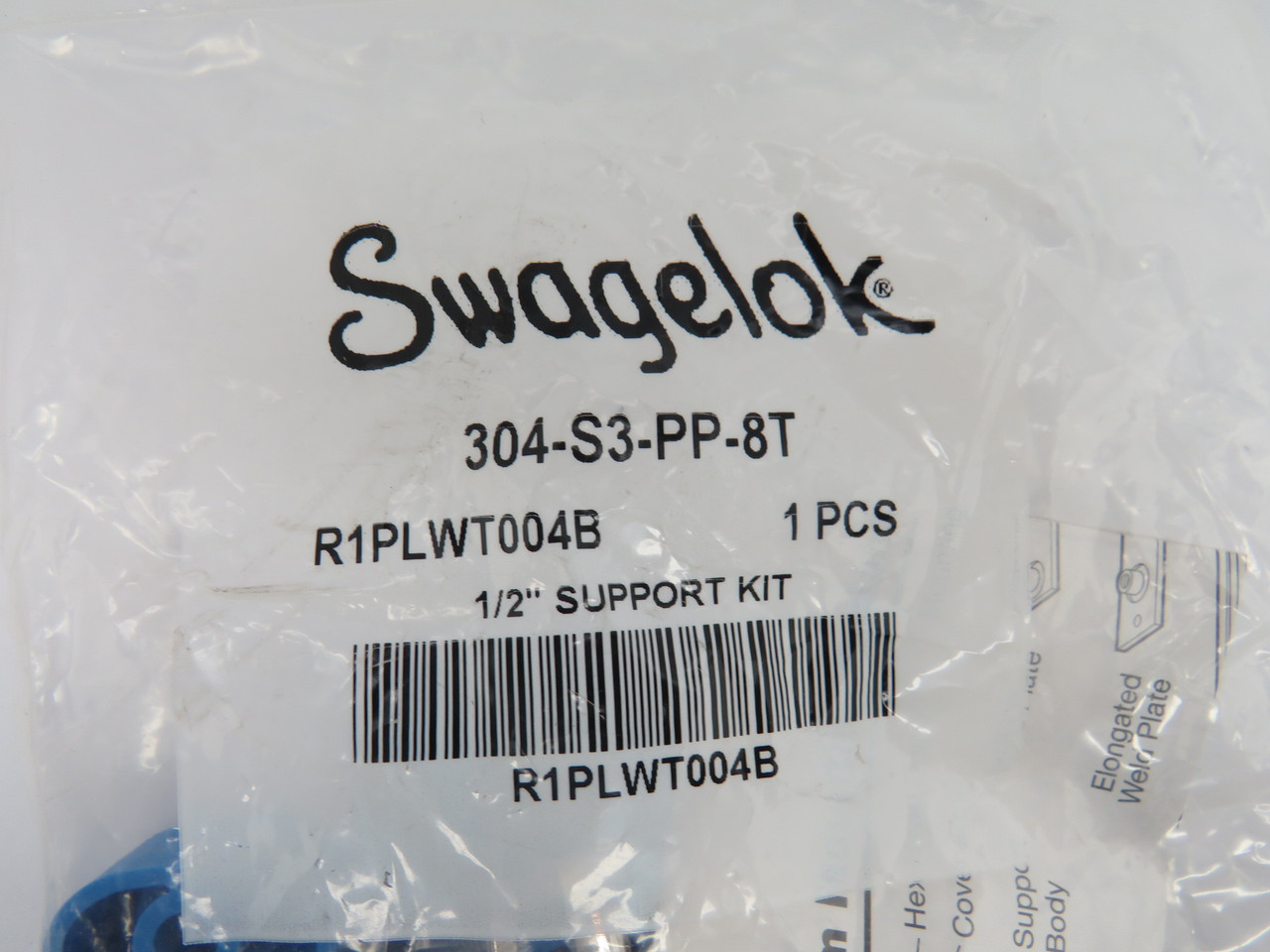 Swagelok 304-S3-PP-8T Bottles Plastic Clamp Tube Support Kit 1/2