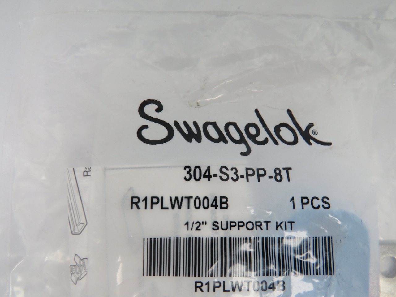 Swagelok 304-S3-PP-8T Bolted Plastic Clamp Tube Support Kit 1/2