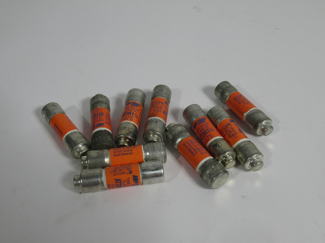 Gould Shawmut ATDR1-1/4 Amp-Trap Time Delay Fuse 1-1/4A 600VAC Lot Of 10 USED