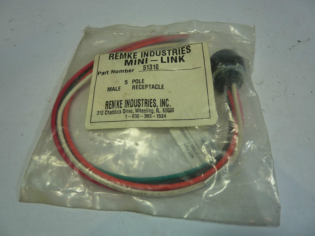 Remke 51310 Male Connector Mini Line 5 Pole NEW