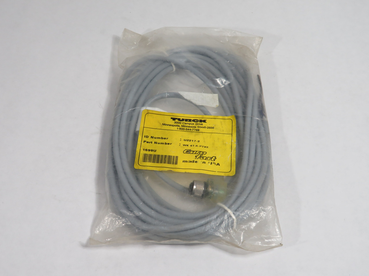 Turck WK-4T-6-P7X2 Cordset Eurofast P11-C NEW