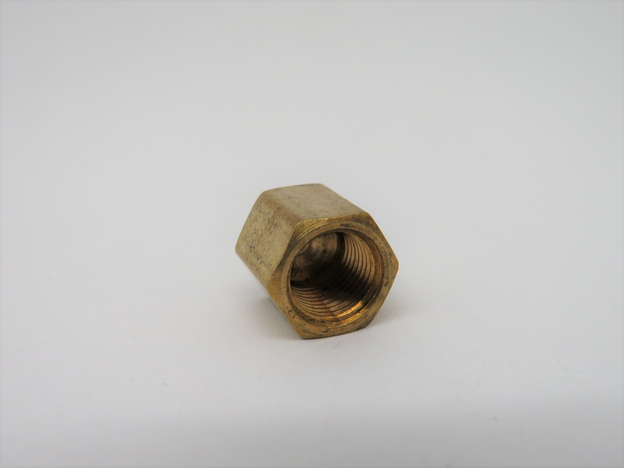 Generic Brass Hex Head Female Cap Fitting 1/8" NPT Lot of 9 USED