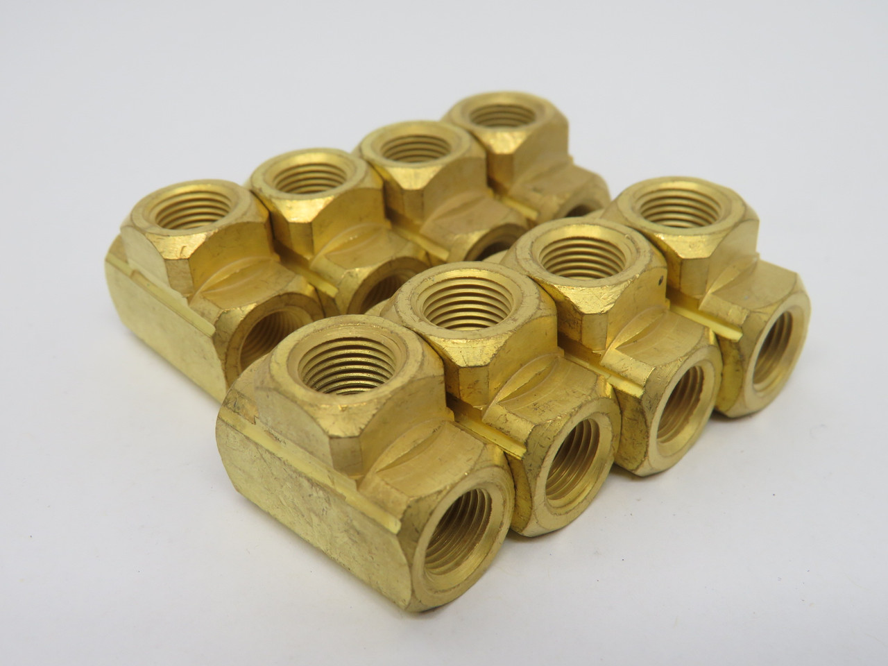 Generic Brass Female Tee Fitting 1/8" NPT Lot of 8 USED