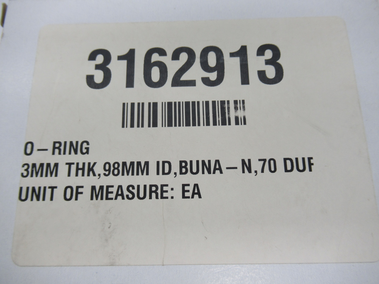 Generic 3162913 O-Ring 3mm Thick 98mm ID Buna-N NEW