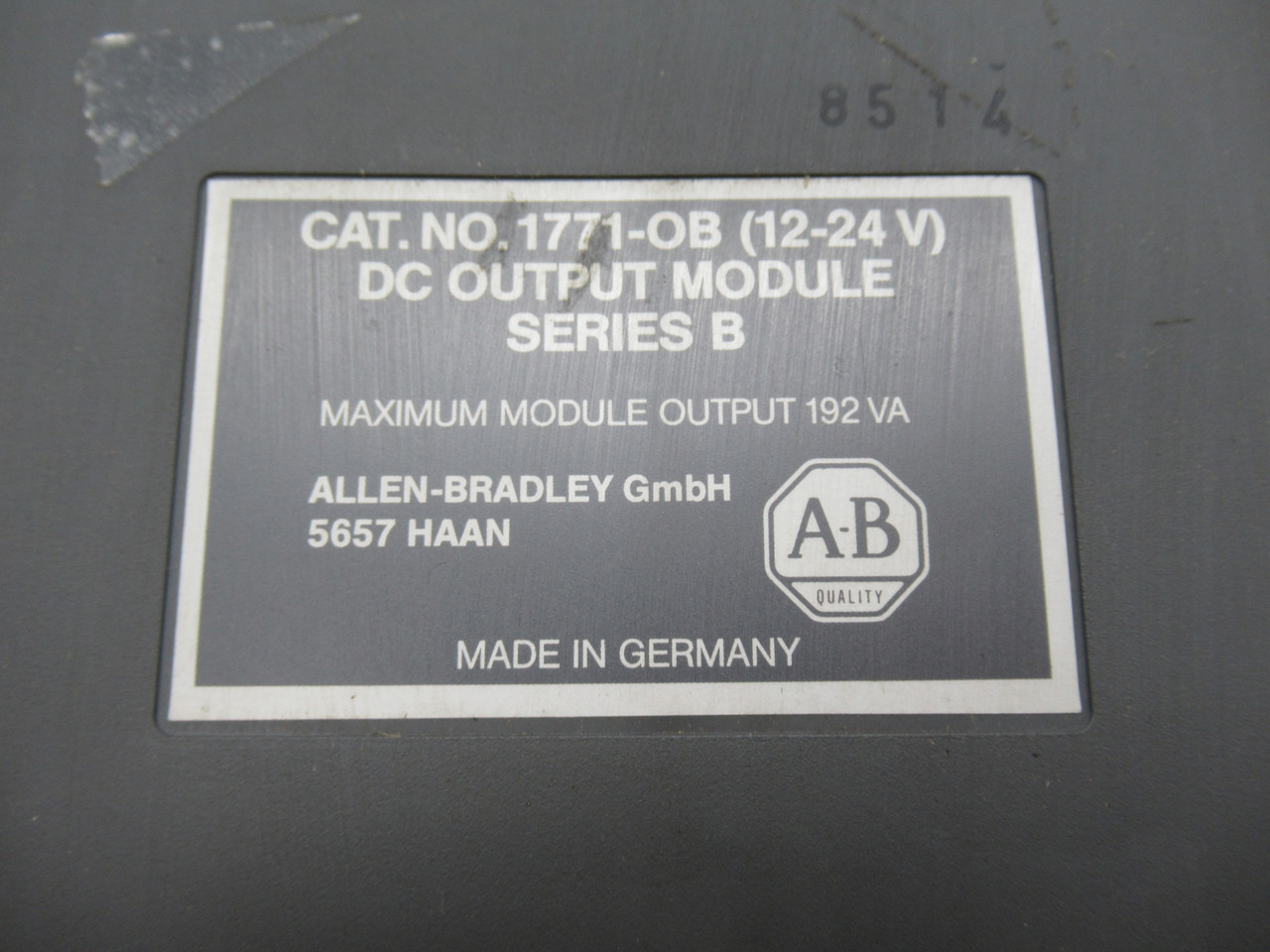 Allen-Bradley 1771-OB Output Module 12-24VDC 8Point Ser B USED