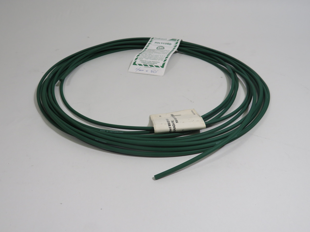 Habasit P-RB04-KG-N250 Polycord Green 4mm Opened Bag NWB