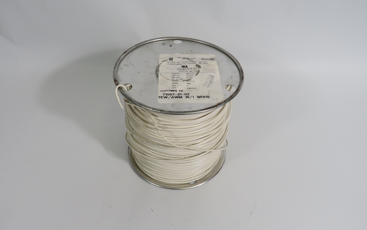 Generic 3618324 Wire Spool 600V .030" Thick WHITE NEW