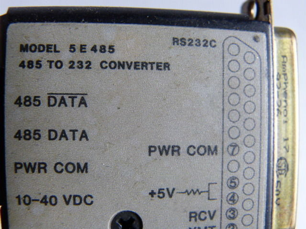 Daytronic 5E485 I/O Connector RS232 25-Pin USED