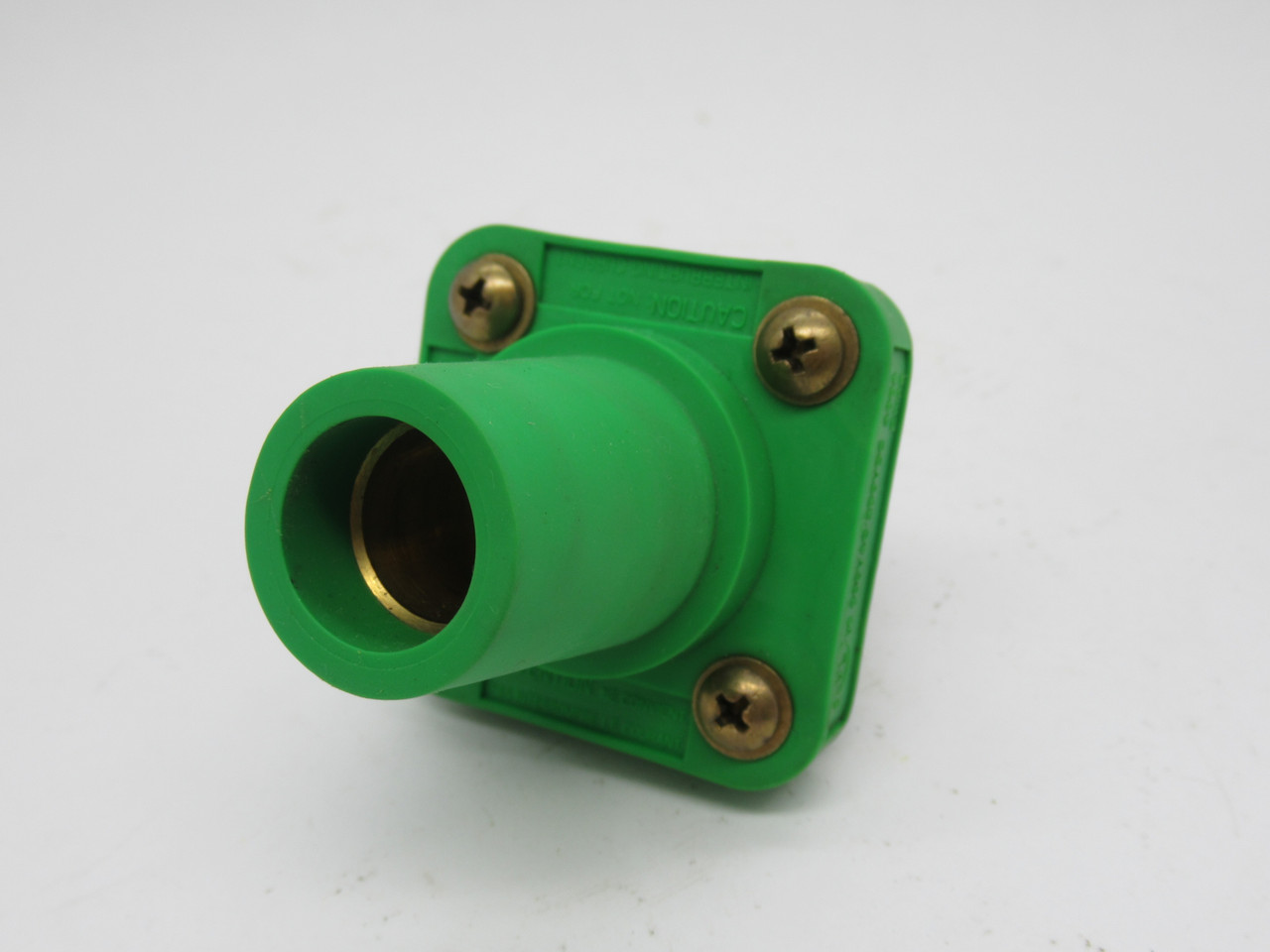 Hubbell HBLFRSCEGN Panel Mount Cam Receptacle 400A 600VAC 250VDC 1W GREEN USED