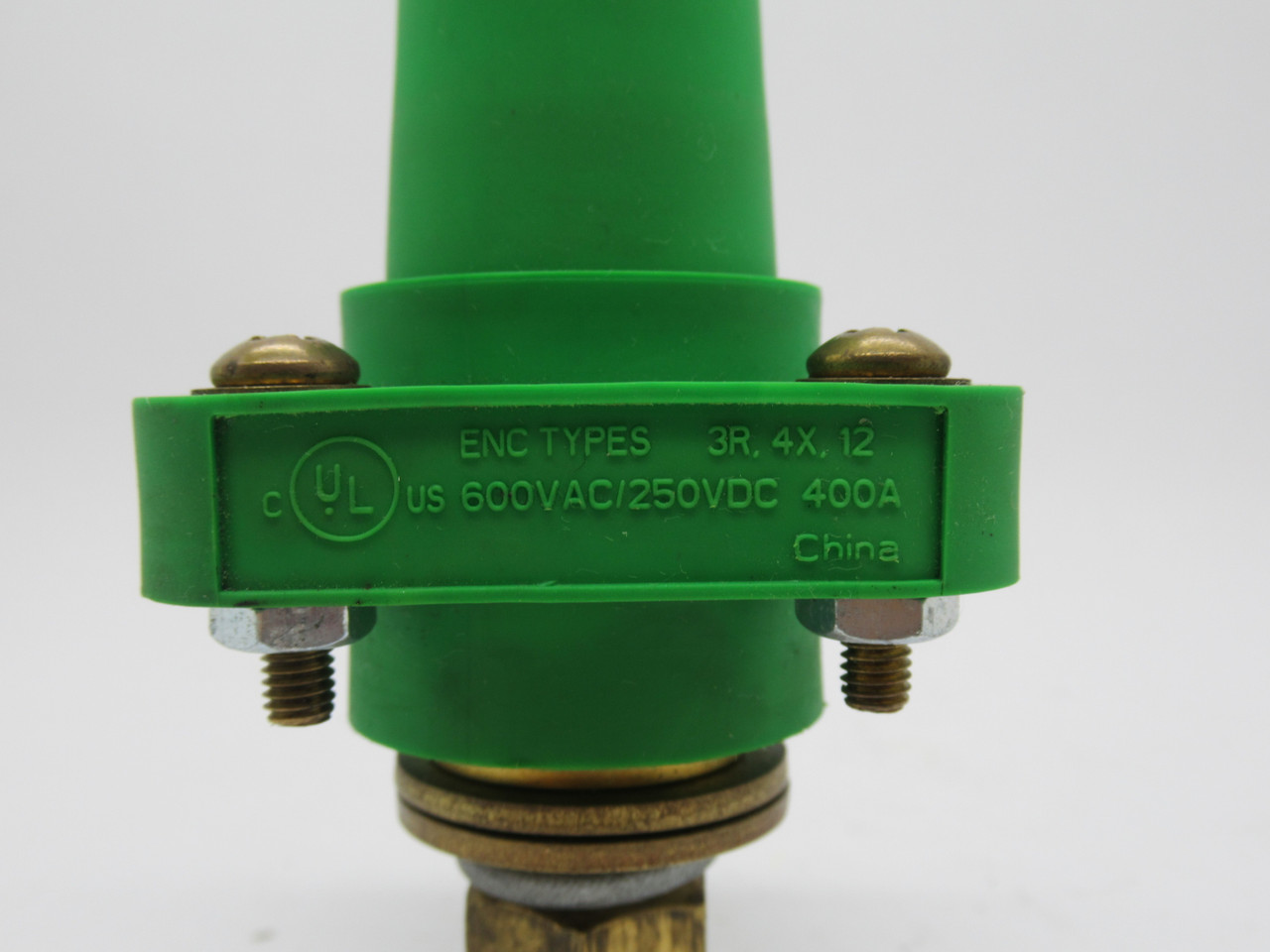 Hubbell HBLFRSCEGN Panel Mount Cam Receptacle 400A 600VAC 250VDC 1W GREEN USED