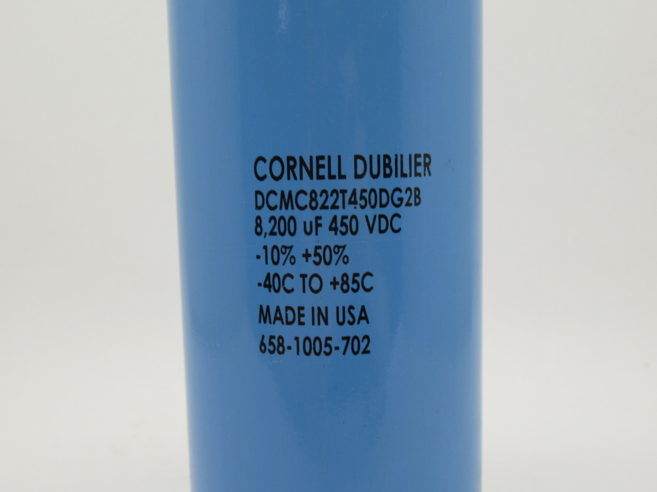 Cornell DCMC822T450DG2B Al. Electrolytic Capacitor 8200uF -10% +50% 450VDC USED