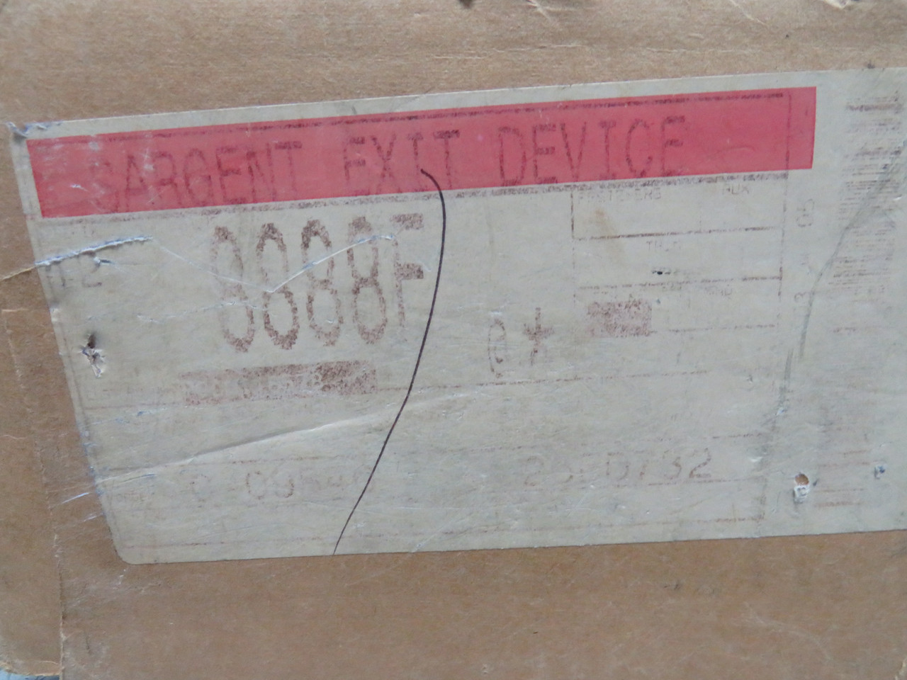 Sargent 8888-F Wide Style Push Pad Rim Exit Device MISSING PIECES USED