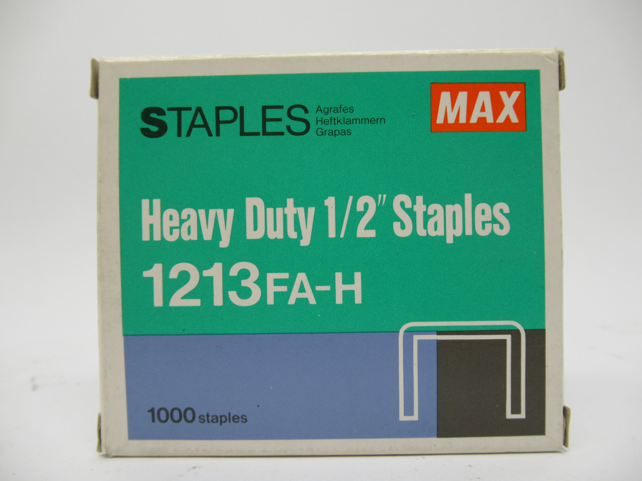 Max 1213FA-H Heavy Duty Staples 1/2" Lot Of 600 NEW