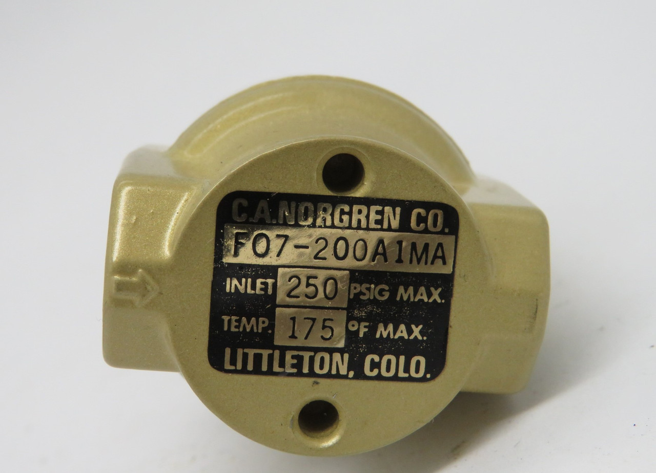 Norgren F07-200A1MA Compressed Air Filter 1/4" 5um OPEN BAG NWB