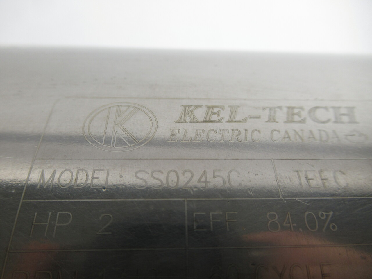 Keltech 2HP SS0245C 1740RPM 575V 56C TEFC 3Ph 2.10/2.42A 60Hz USED